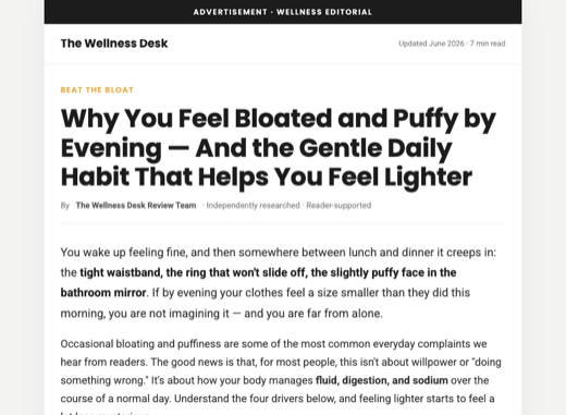 Beat the Bloat advertorial